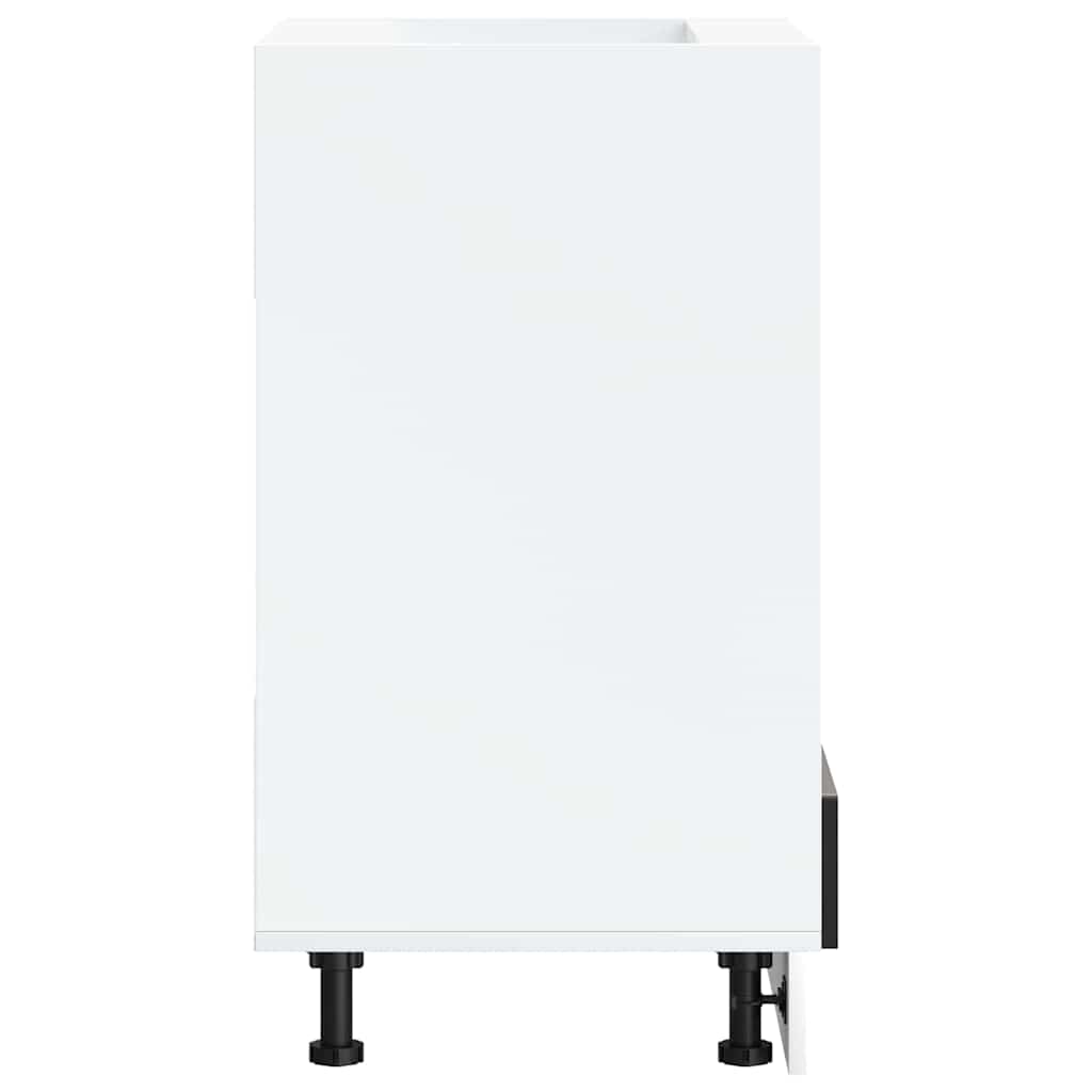 Oven Cabinet "Lucca" Black Engineered Wood