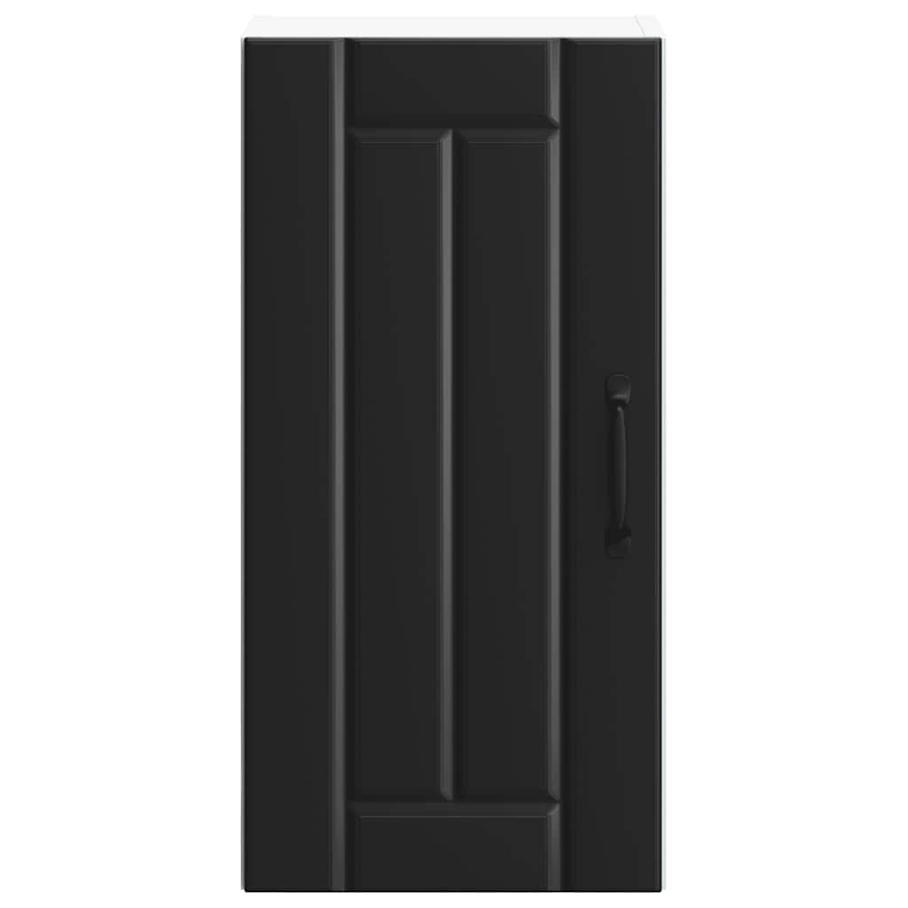 Kitchen Wall Cabinet "Lucca" Black Engineered Wood