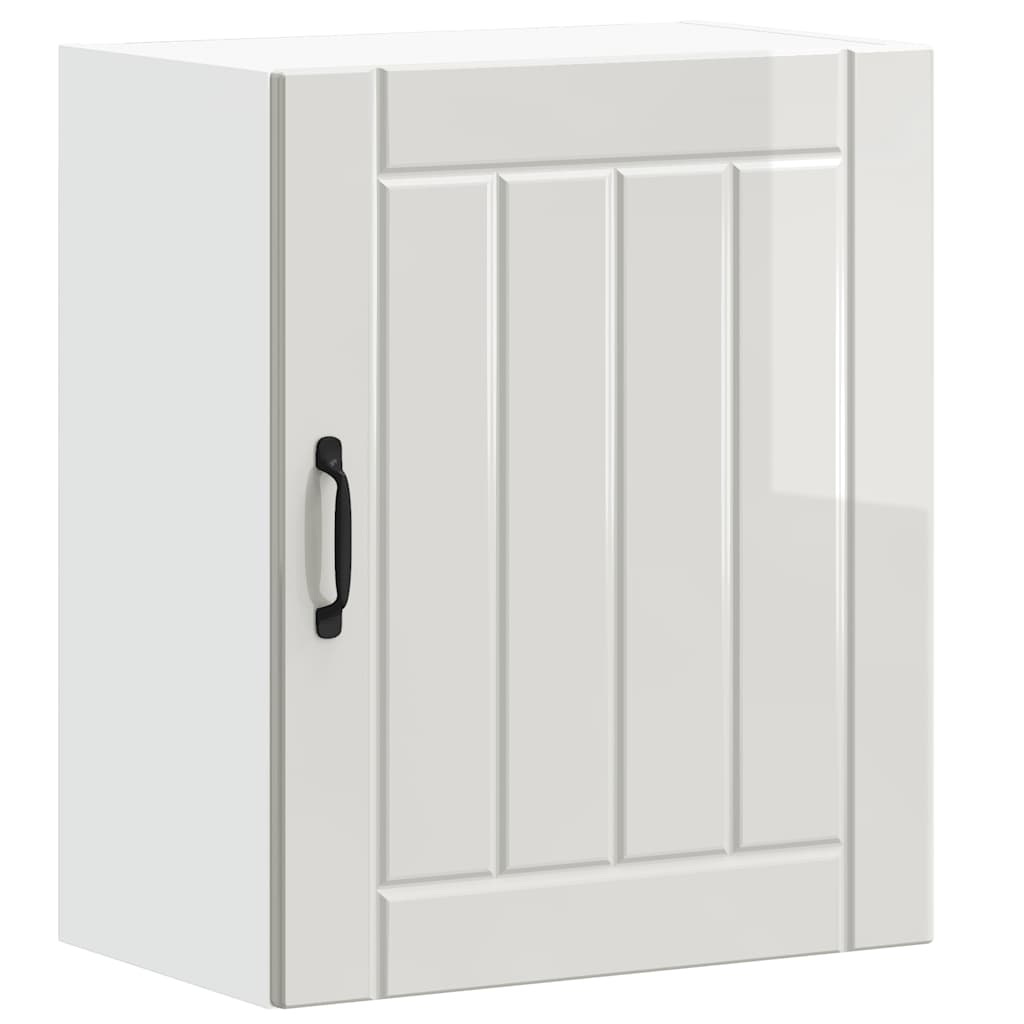 Kitchen Wall Cabinet "Lucca" High Gloss White Engineered Wood