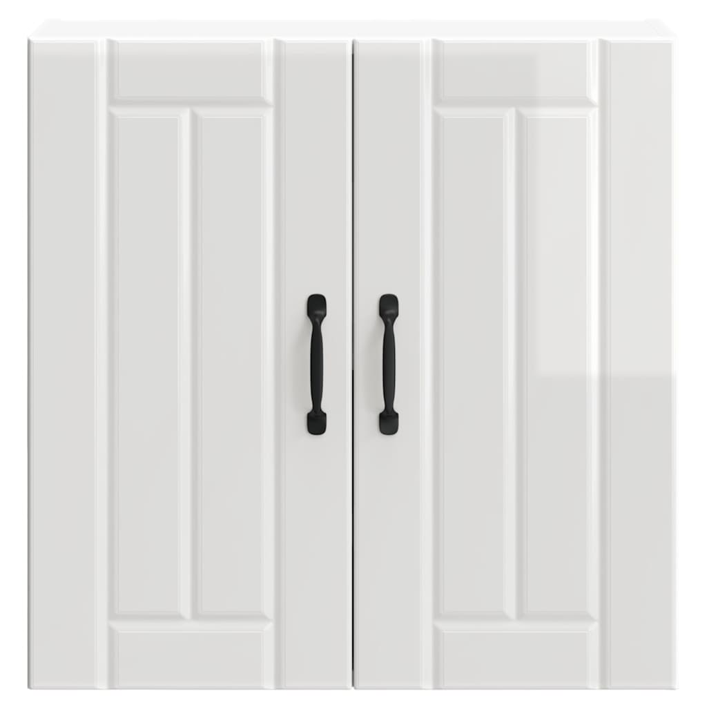 Kitchen Wall Cabinet "Lucca" High Gloss White Engineered Wood