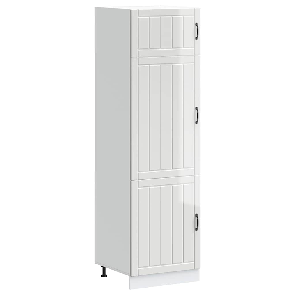 Kitchen Cupboard "Lucca" High Gloss White Engineered Wood