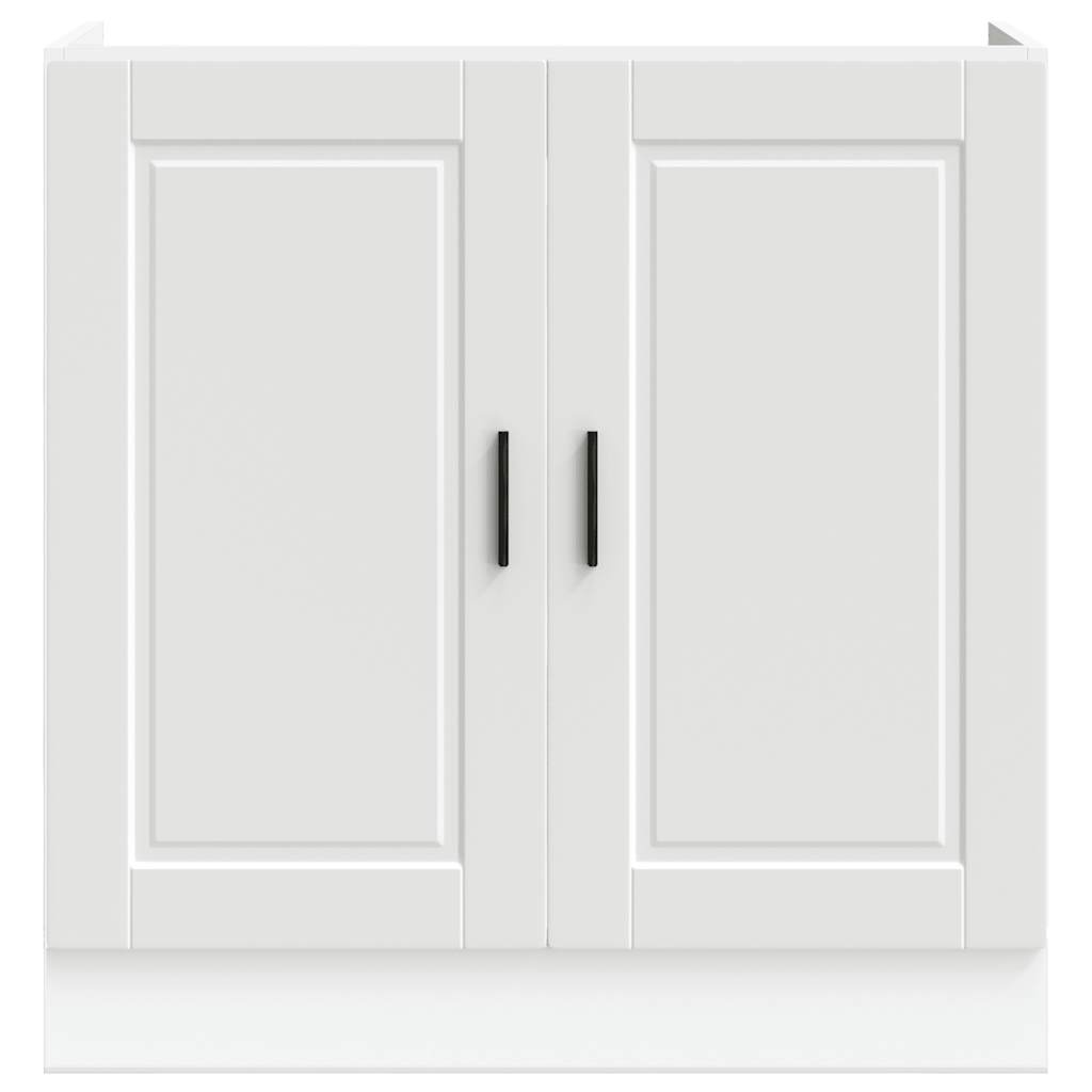 Sink Base Cabinet Porto White 80x46x81.5 cm Engineered Wood