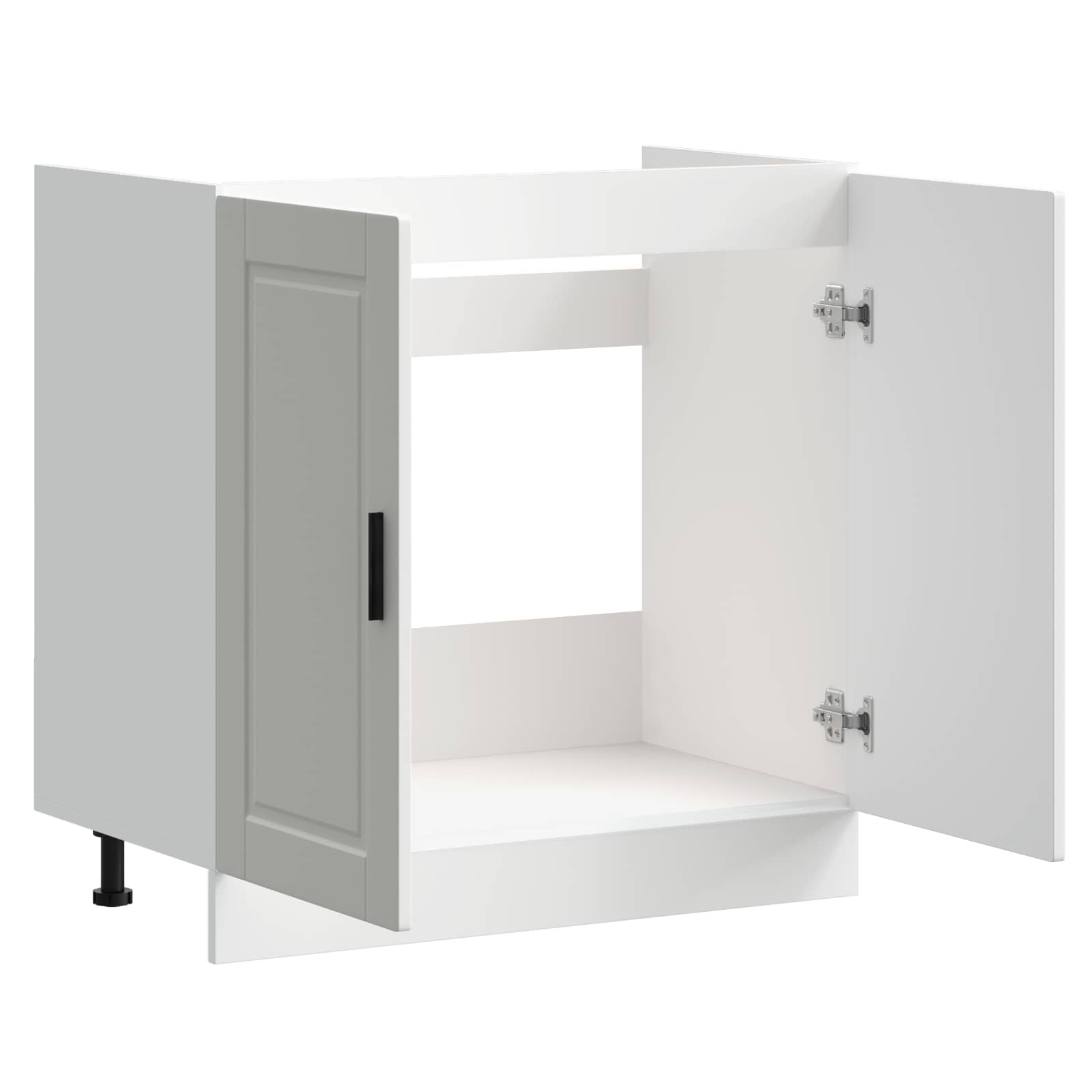 Sink Base Cabinet Porto White 80x46x81.5 cm Engineered Wood