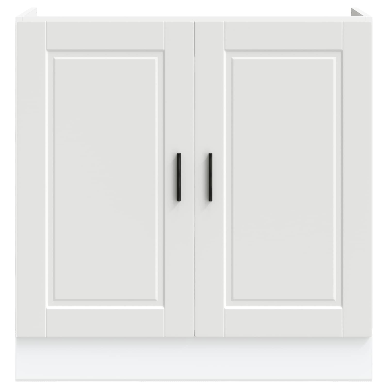Sink Base Cabinet Porto White 80x46x81.5 cm Engineered Wood