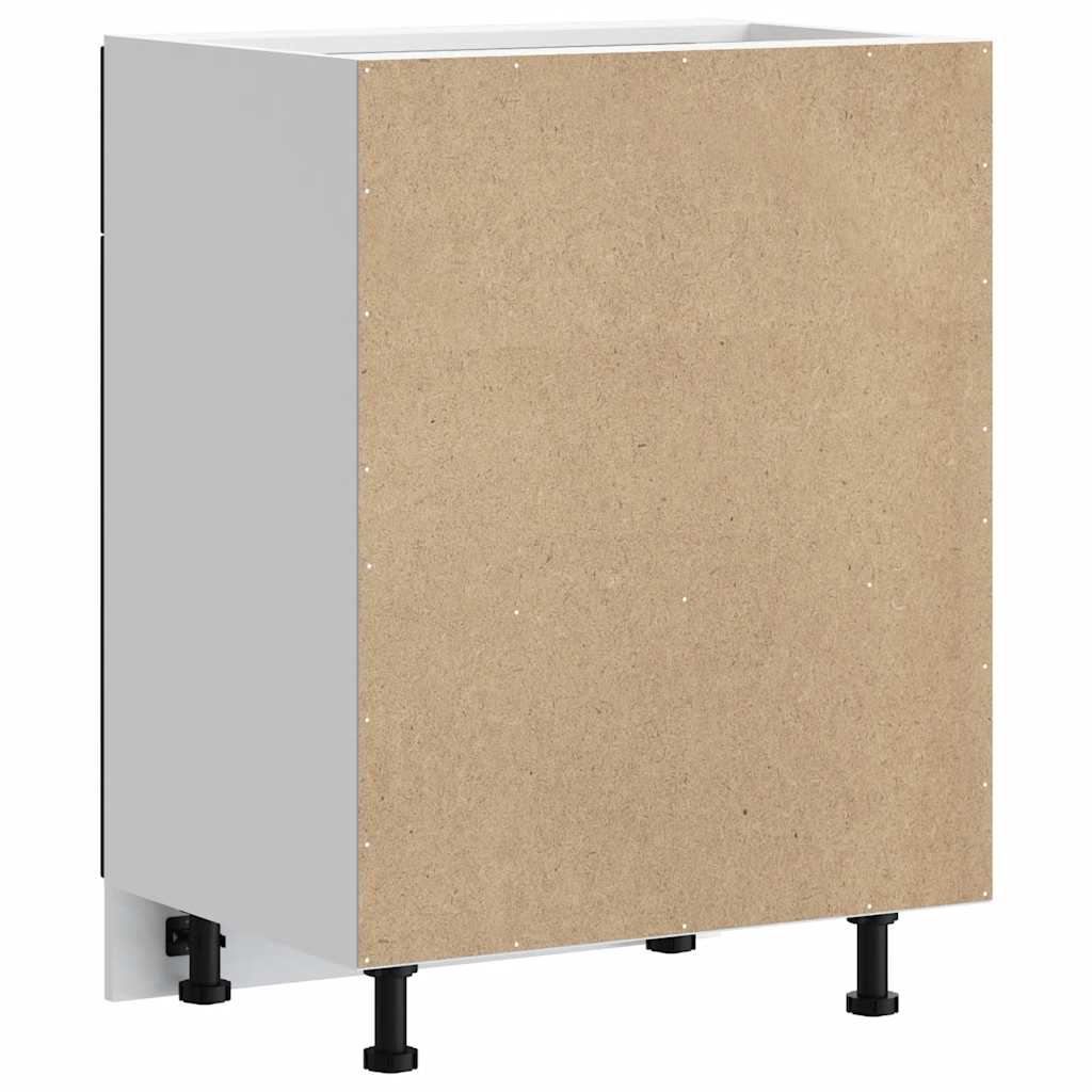 Kitchen Base Cabinet "Porto" Black Engineered Wood