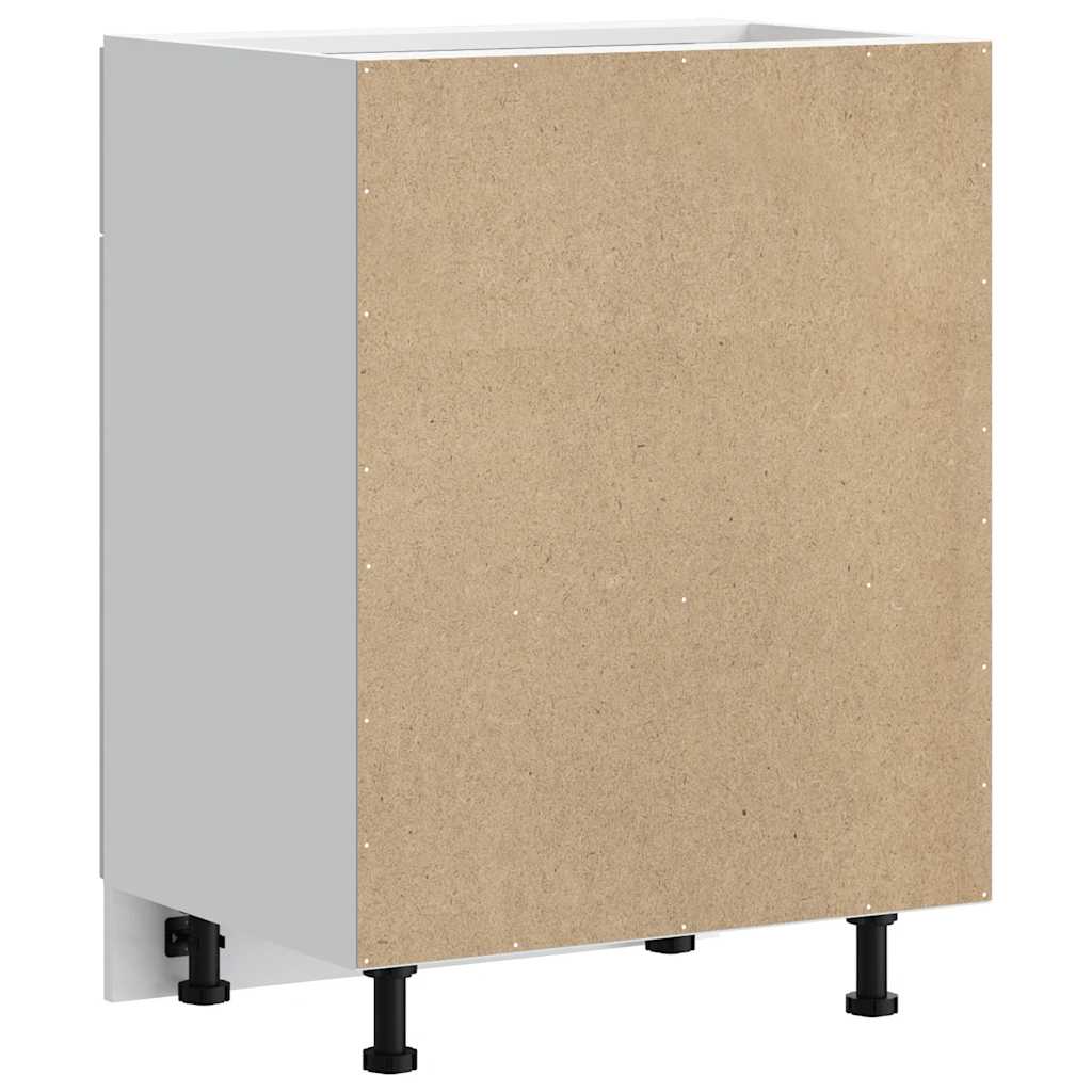 Kitchen Base Cabinet "Porto" High Gloss White Engineered Wood