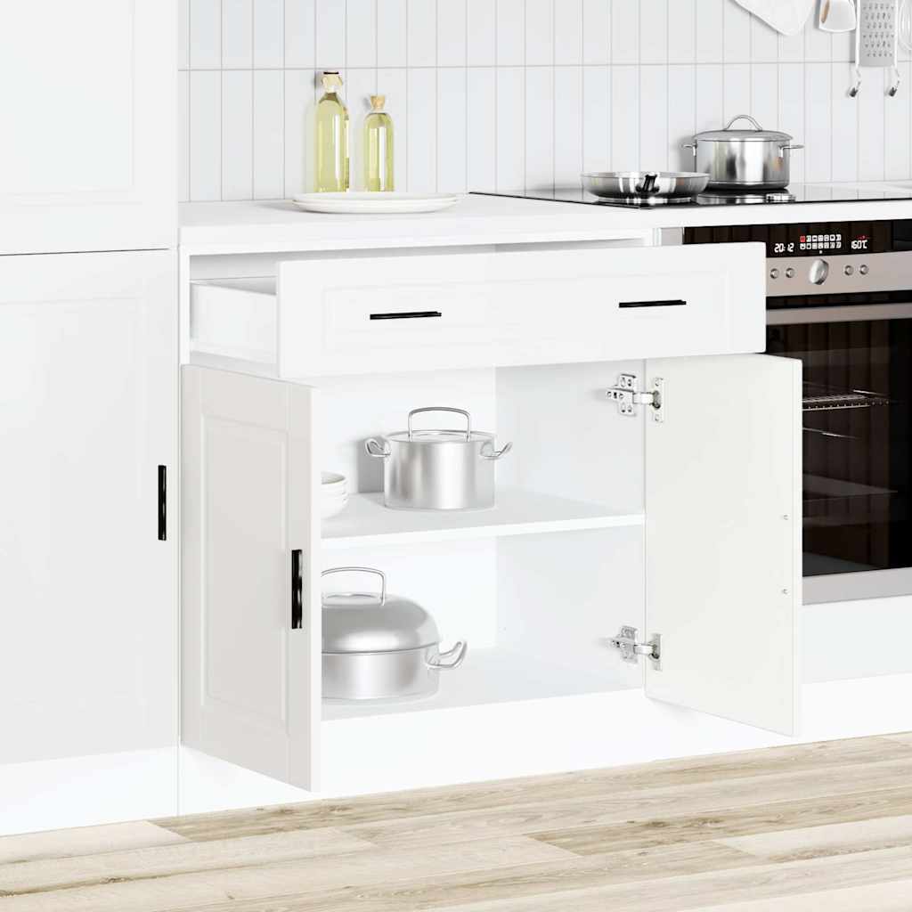 Kitchen Base Cabinet Porto White Engineered Wood
