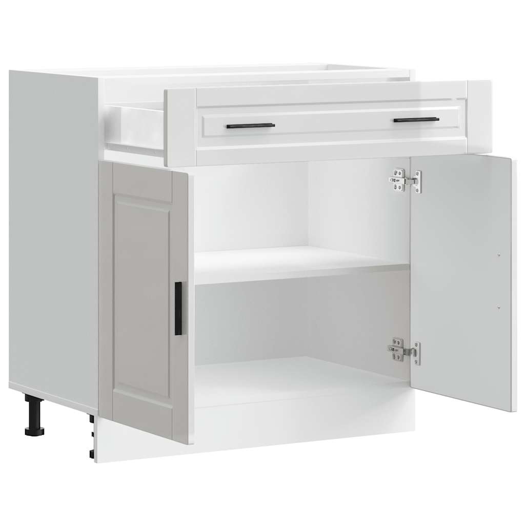 Kitchen Base Cabinet "Porto" High Gloss White Engineered Wood