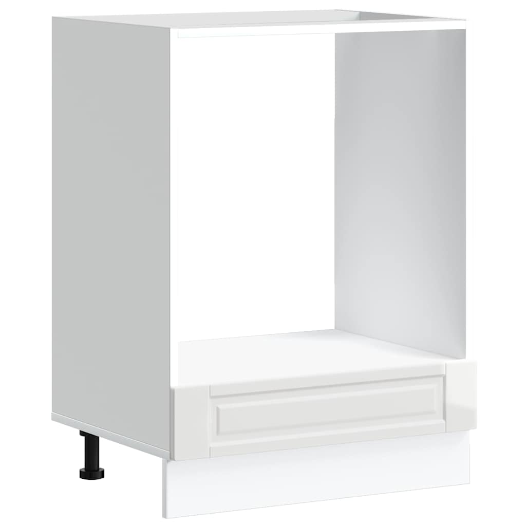 Oven Cabinet "Porto" High Gloss White Engineered Wood
