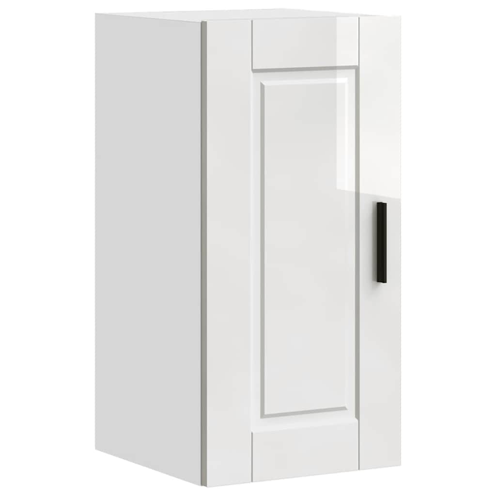 Kitchen Wall Cabinet "Porto" High Gloss White Engineered Wood