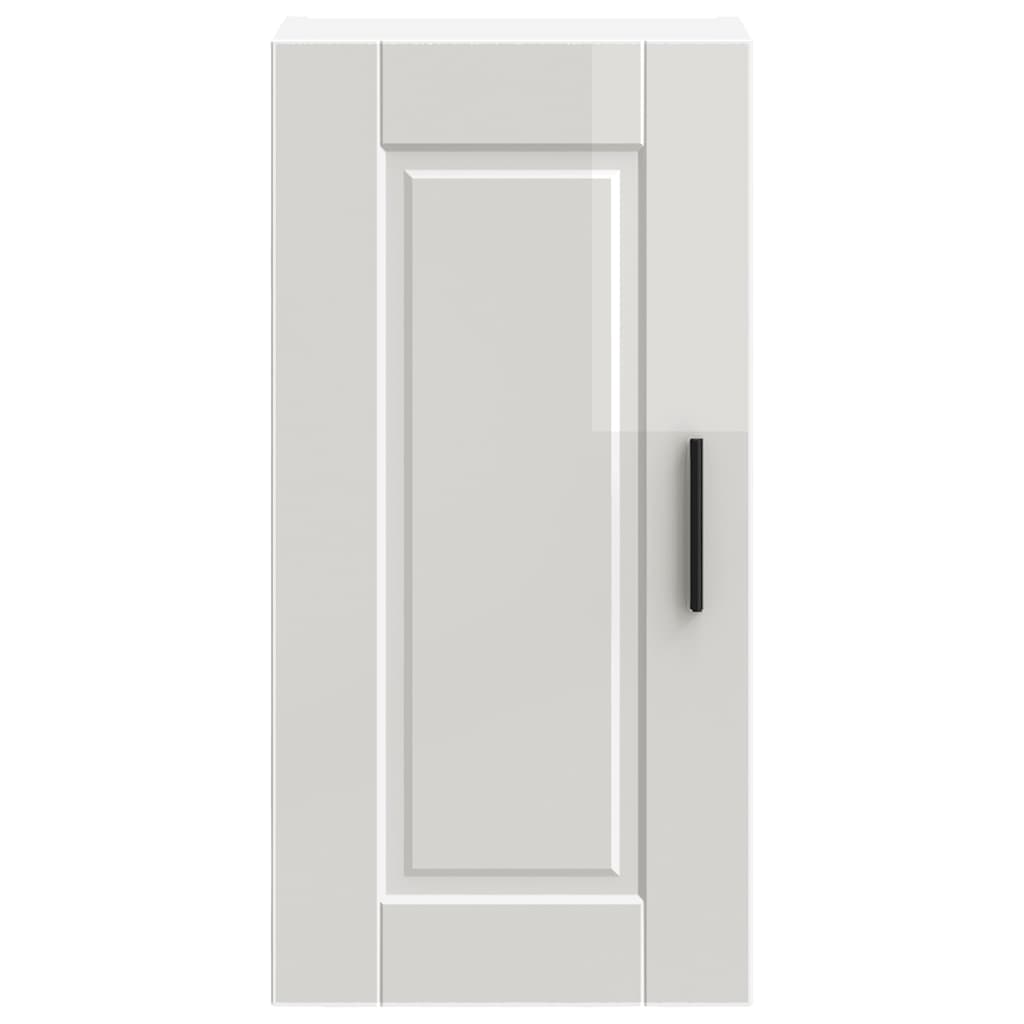 Kitchen Wall Cabinet "Porto" High Gloss White Engineered Wood