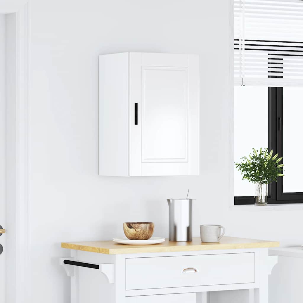 Kitchen Wall Cabinet "Porto" High Gloss White Engineered Wood