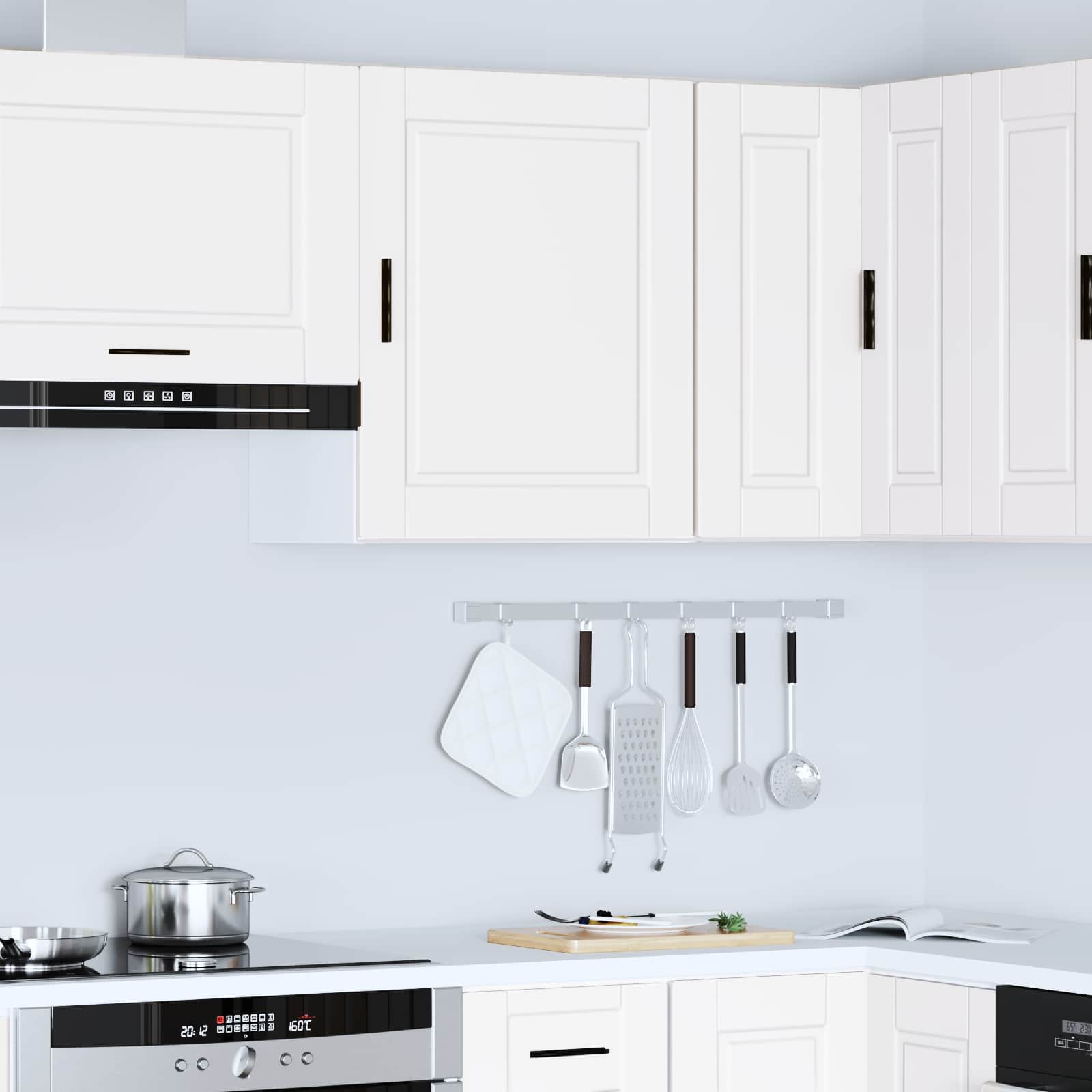 Kitchen Wall Cabinet Porto White Engineered Wood