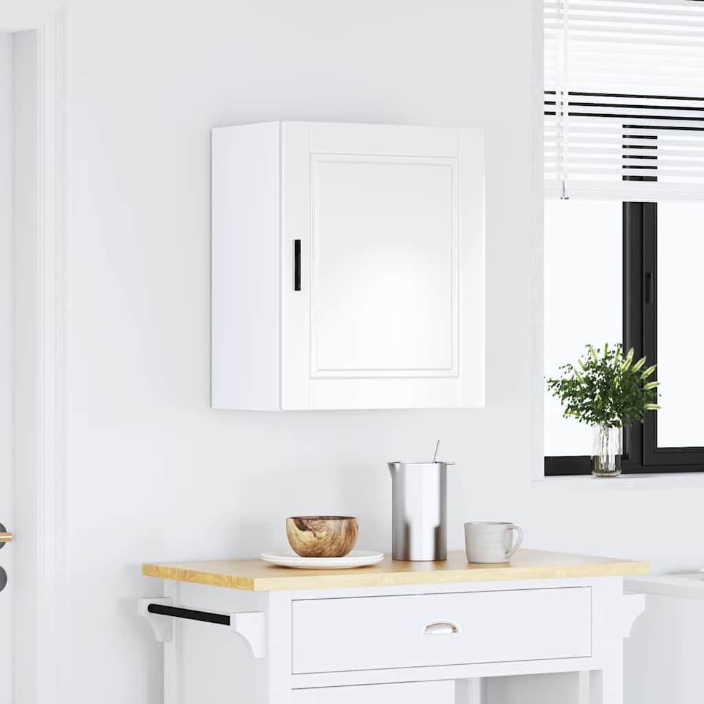 Kitchen Wall Cabinet "Porto" High Gloss White Engineered Wood