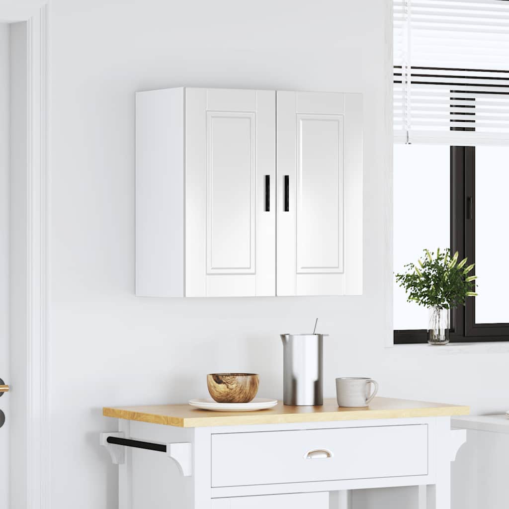Kitchen Wall Cabinet "Porto" High Gloss White Engineered Wood