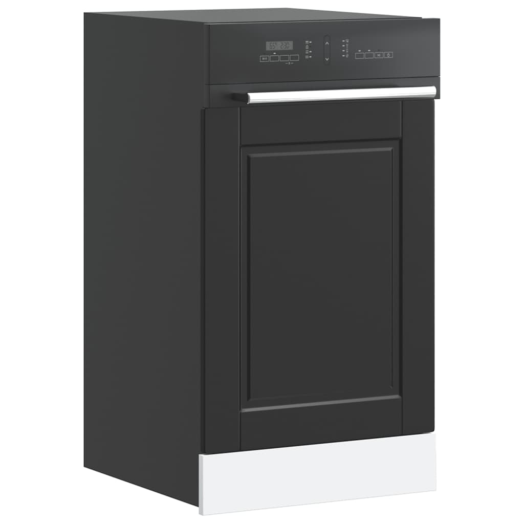 Dishwasher Panel "Porto" Black 45x1,5x67 cm Engineered Wood
