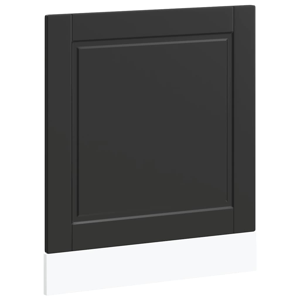 Dishwasher Panel "Porto" Black 60x1,5x67 cm Engineered Wood
