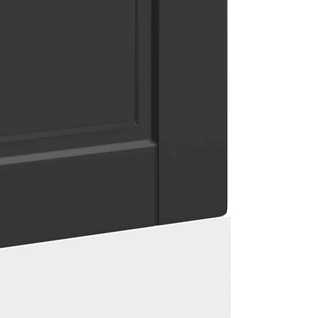 Dishwasher Panel Porto Black 60x1,5x57 cm Engineered Wood