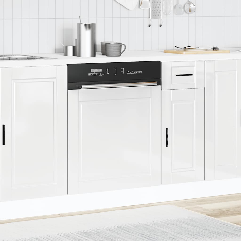 Dishwasher Panel "Porto" High Gloss White 60x1,5x67 cm Engineered Wood