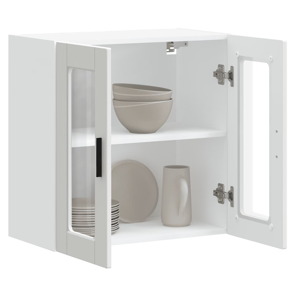 Kitchen Wall Cabinet with Glass Door "Porto" White