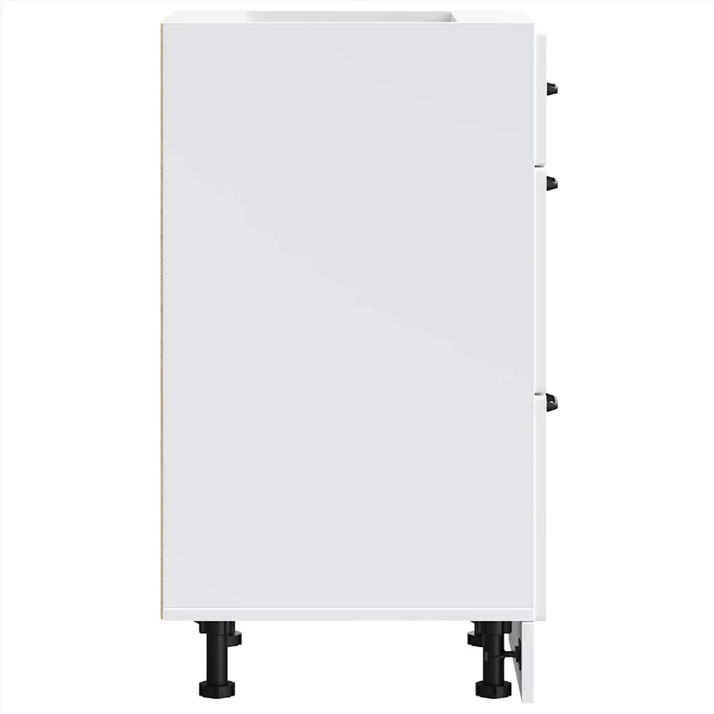 Kitchen Base Cabinet Kalmar White Engineered Wood