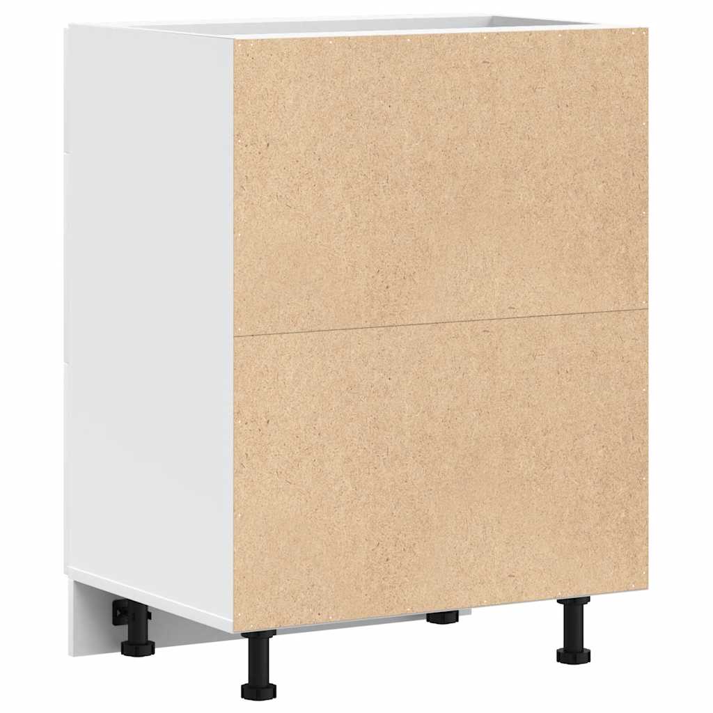 Kitchen Base Cabinet "Lyon" White Engineered Wood