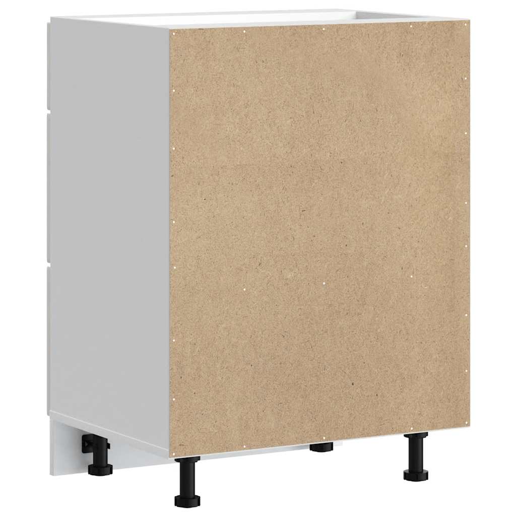 Kitchen Base Cabinet "Lucca" High Gloss White Engineered Wood