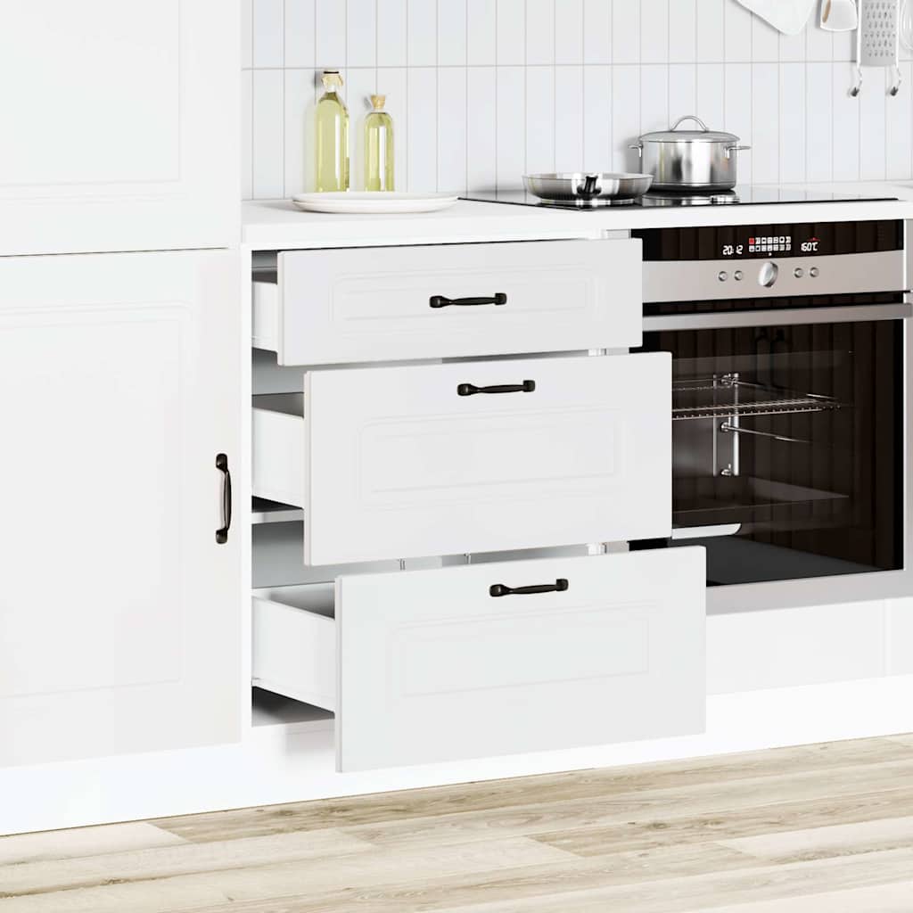 Kitchen Base Cabinet Kalmar White Engineered Wood