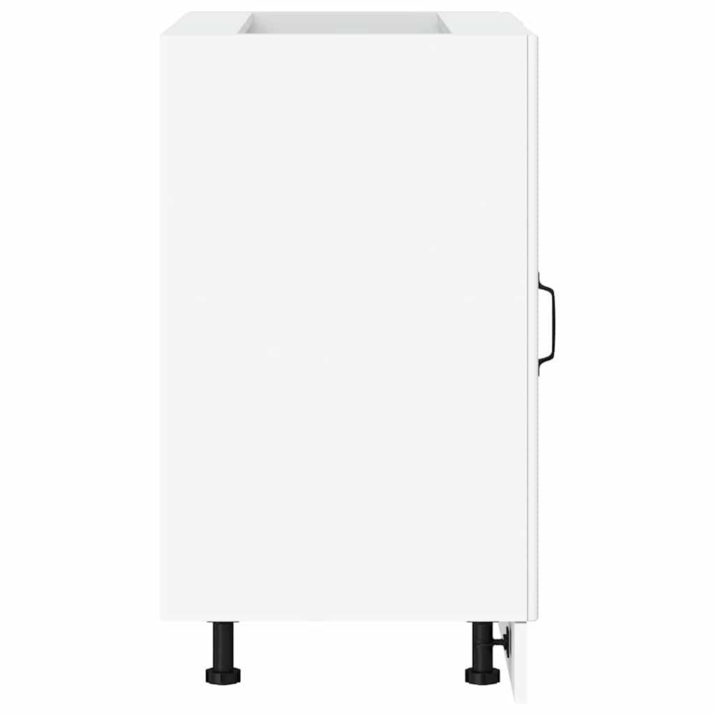 Kitchen Base Cabinet "Porto" White Engineered Wood