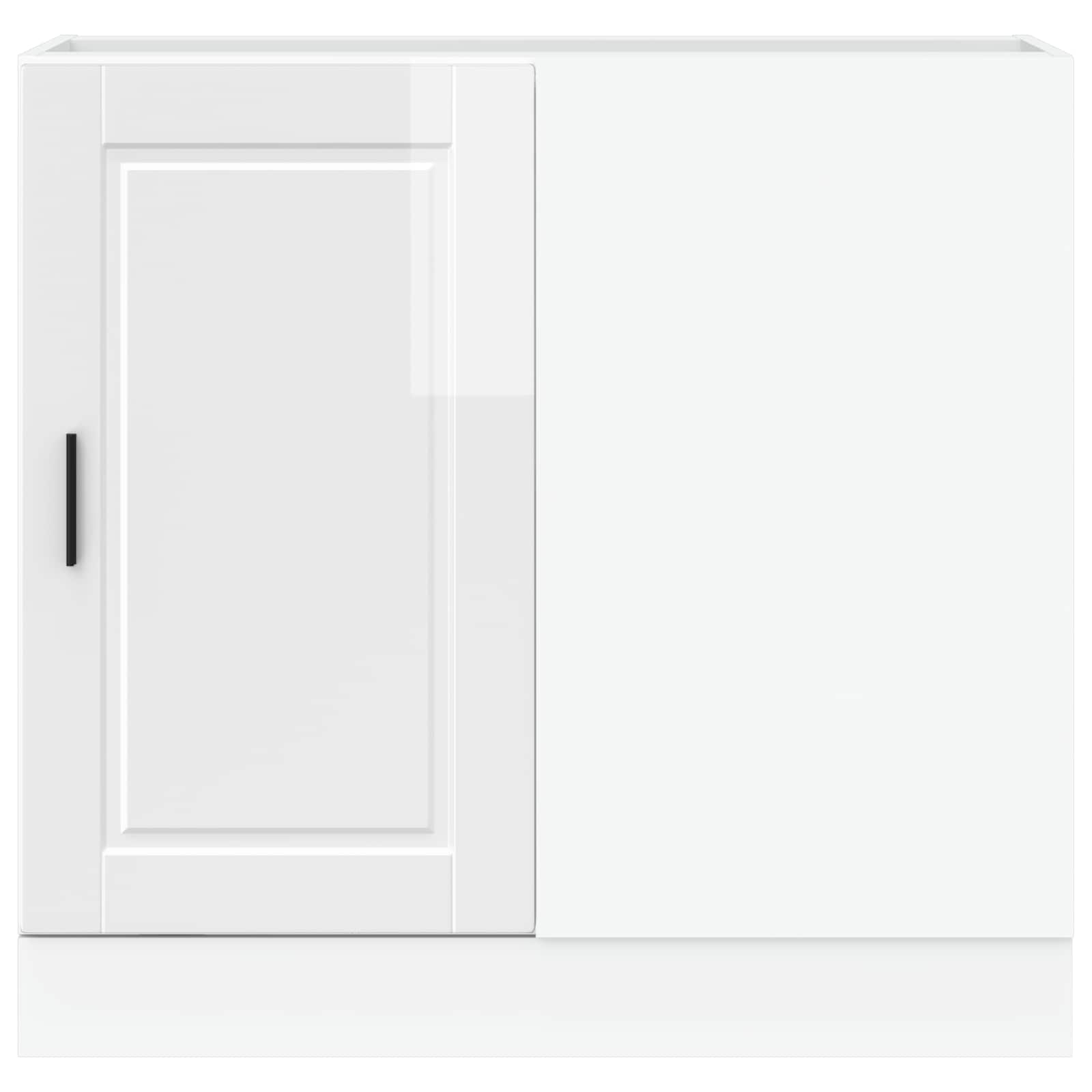 Kitchen Base Cabinet "Porto" High Gloss White Engineered Wood
