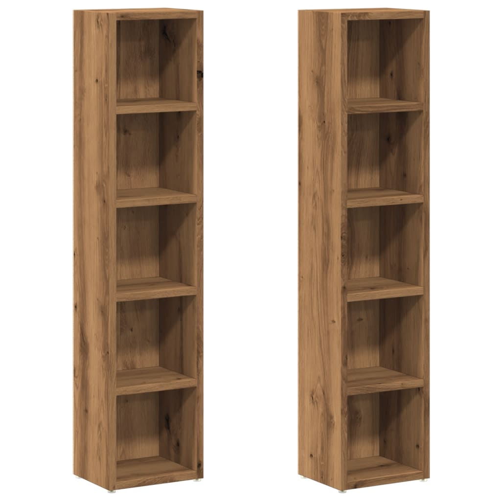 CD Cabinets 2 pcs Artisan Oak 21x16x93,5 cm Engineered Wood