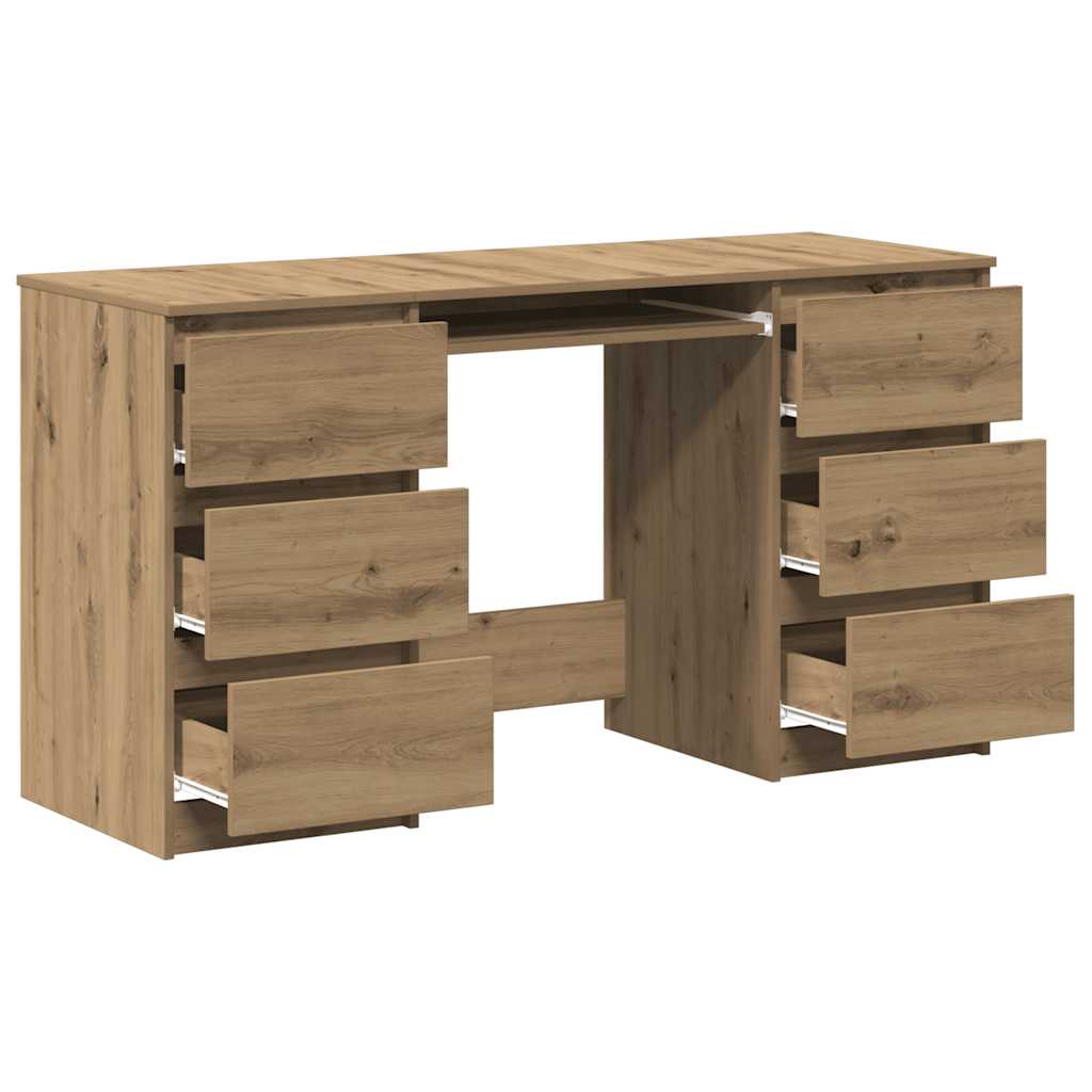 Writing Desk Artisan Oak 140x50x77 cm Engineered Wood