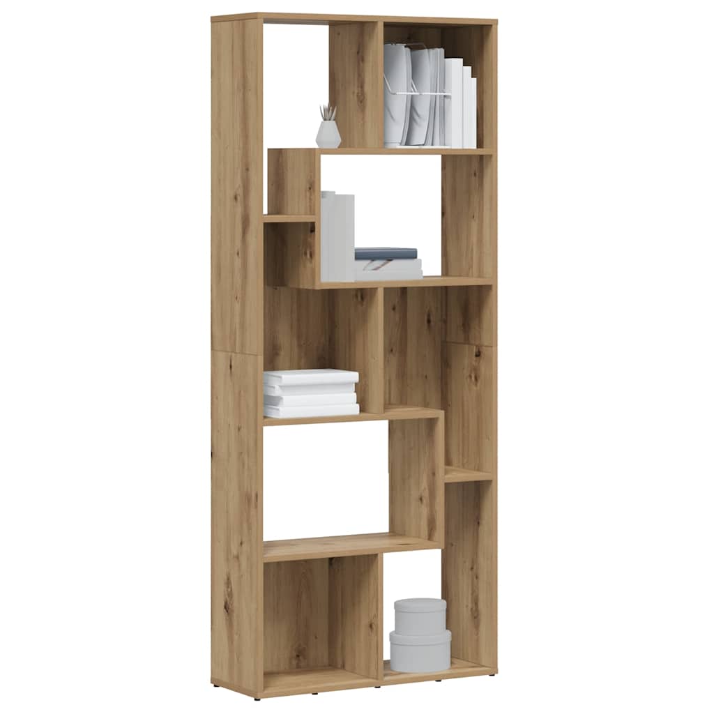 Bookcase Artisan Oak 67x24x161 cm Engineered Wood