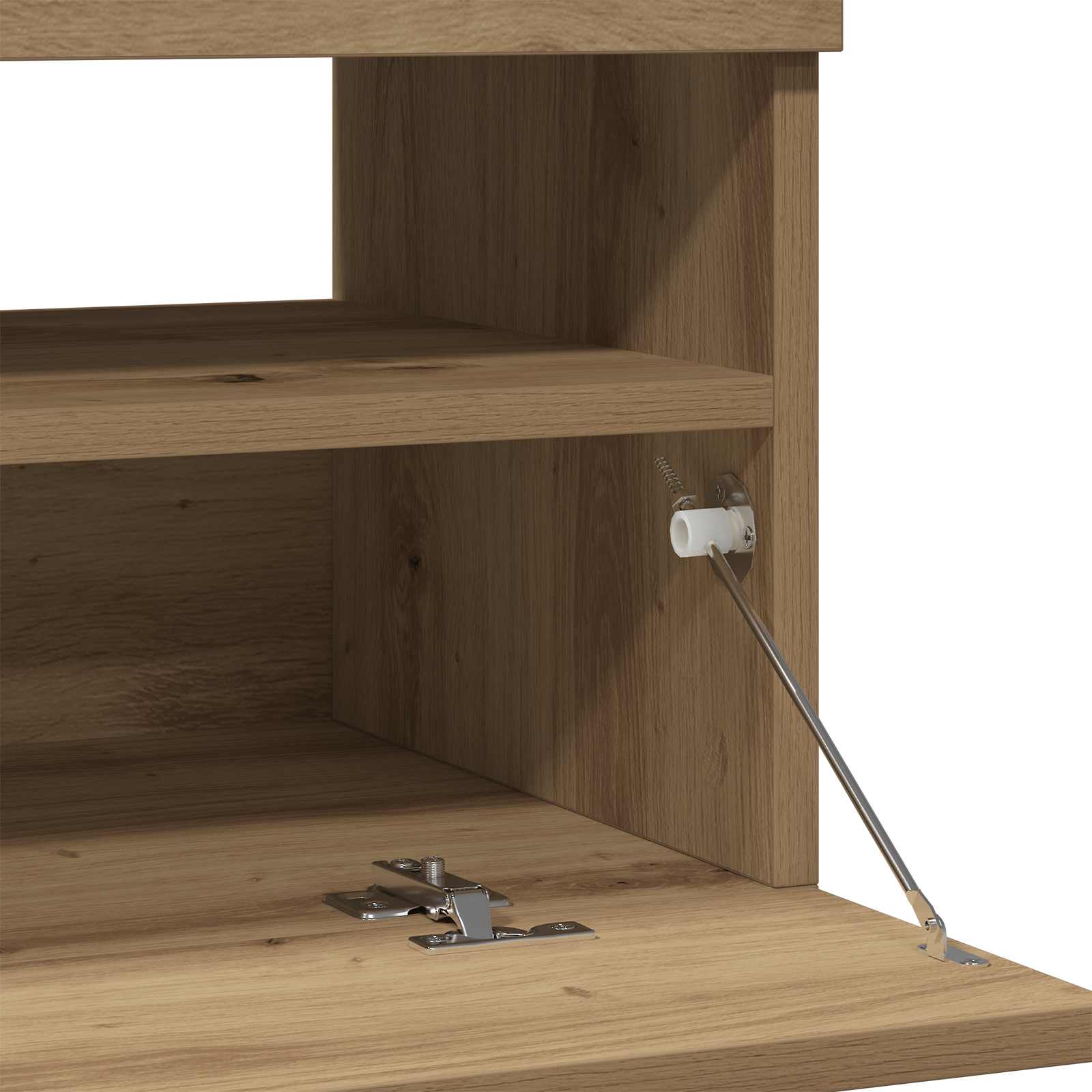 TV Cabinet with LED Lights Artisian Oak 80x35x40 cm