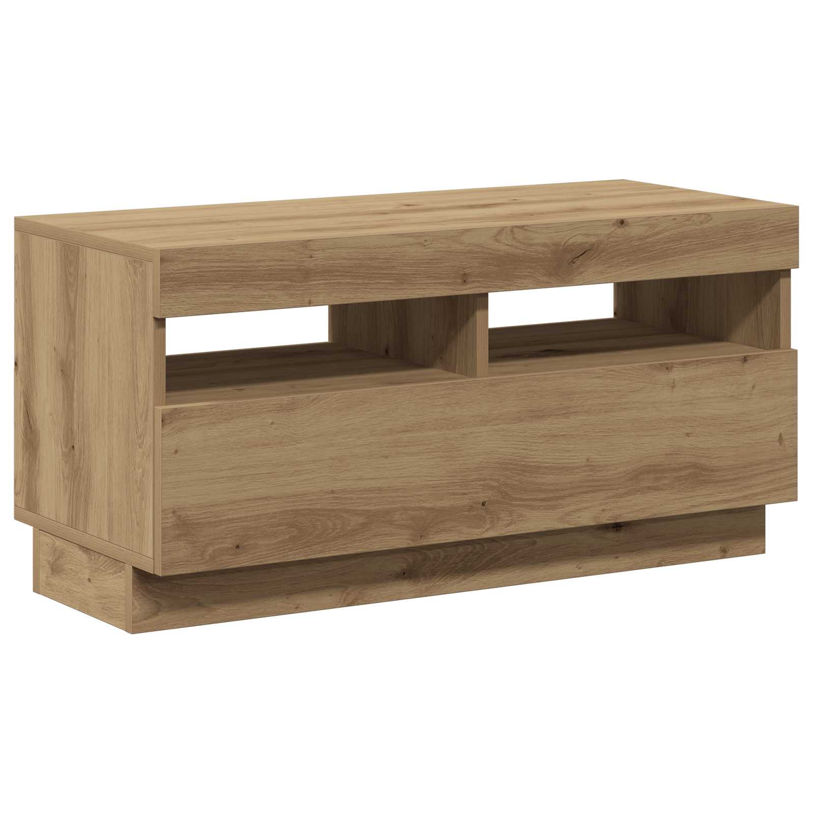 TV Cabinet with LED Lights Artisian Oak 80x35x40 cm