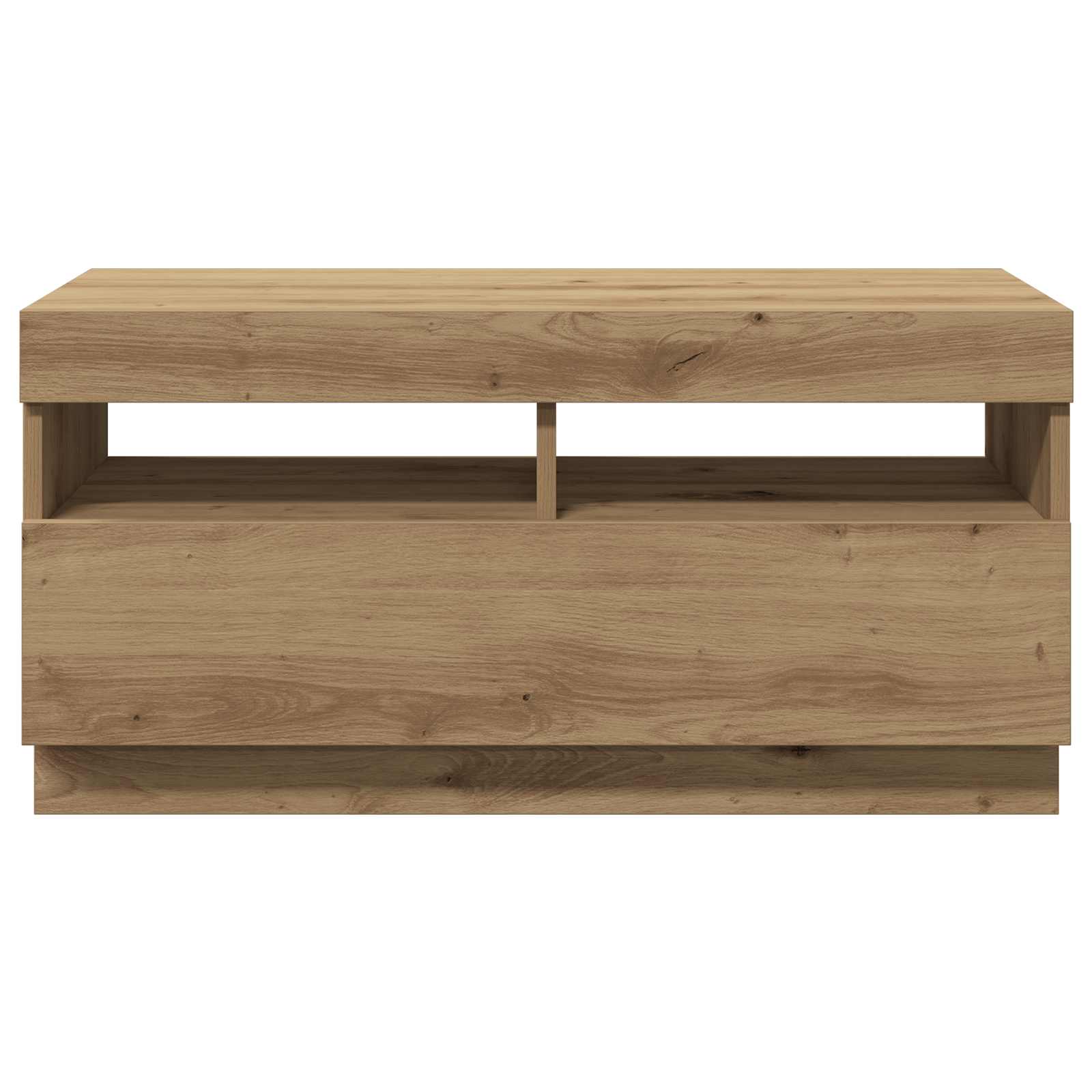 TV Cabinet with LED Lights Artisian Oak 80x35x40 cm