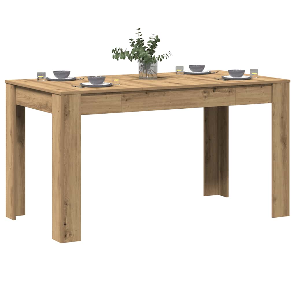 Dining Table Artisan Oak 140x74.5x76 cm Engineered Wood
