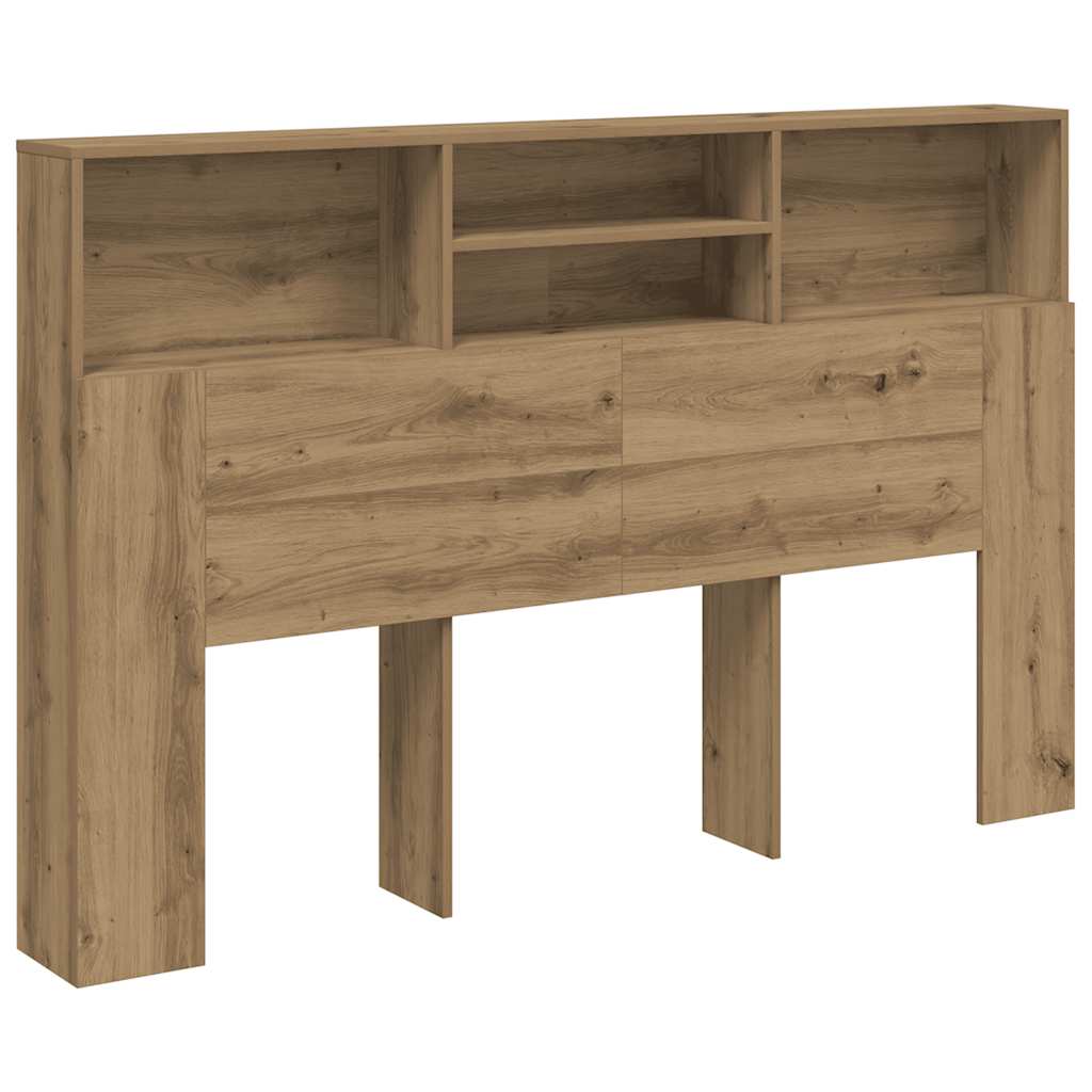 Headboard Cabinet Artisan Oak 160x19x103.5 cm Engineered Wood