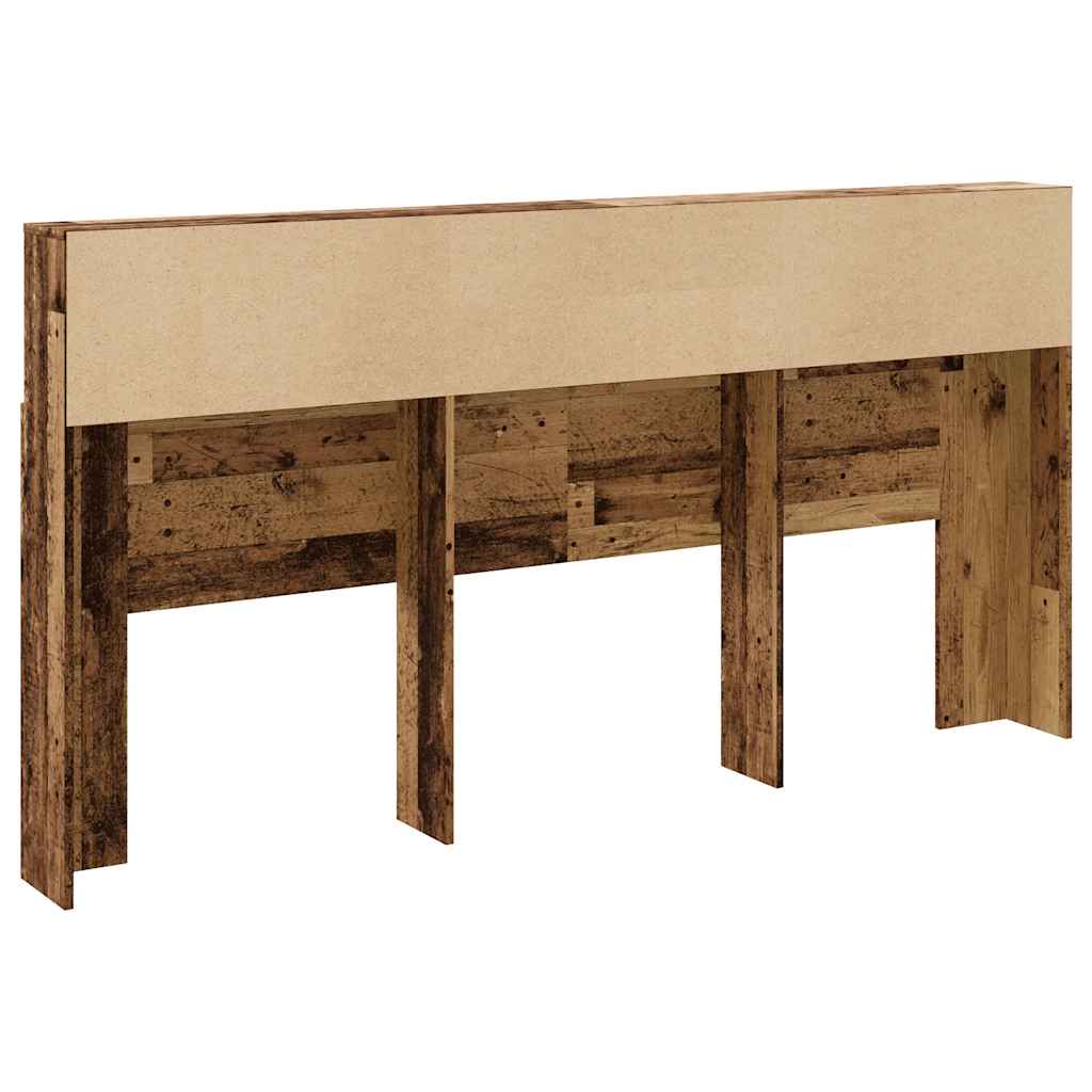Headboard Cabinet Old Wood 200x19x103,5 cm Engineered Wood