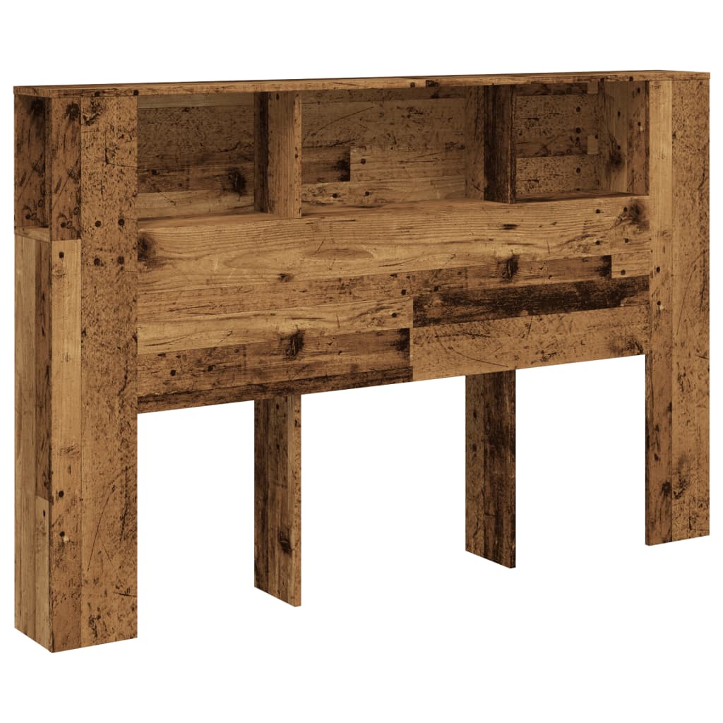 Headboard Cabinet Old Wood 160x18,5x103,5 cm Engineered Wood