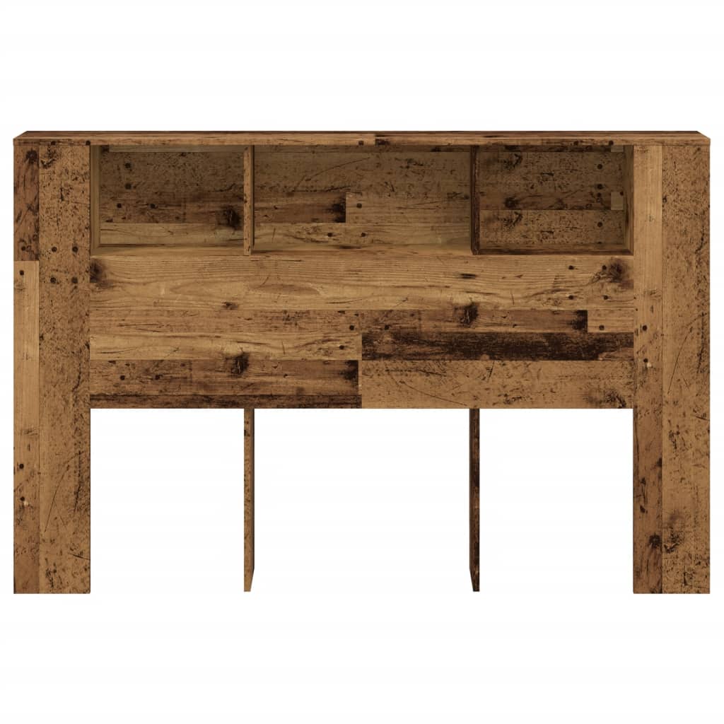 Headboard Cabinet Old Wood 160x18,5x103,5 cm Engineered Wood