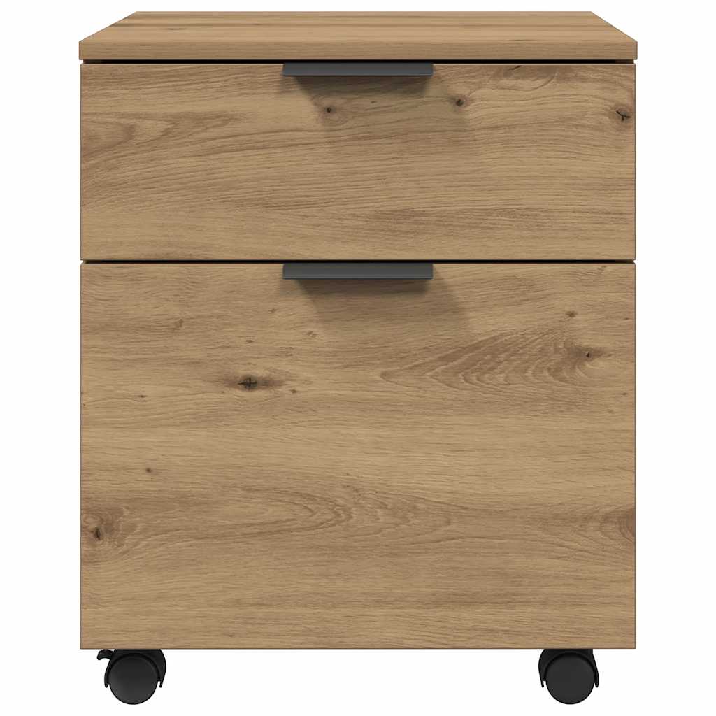 Mobile File Cabinet with Wheels Artisan Oak 45x38x54 cm