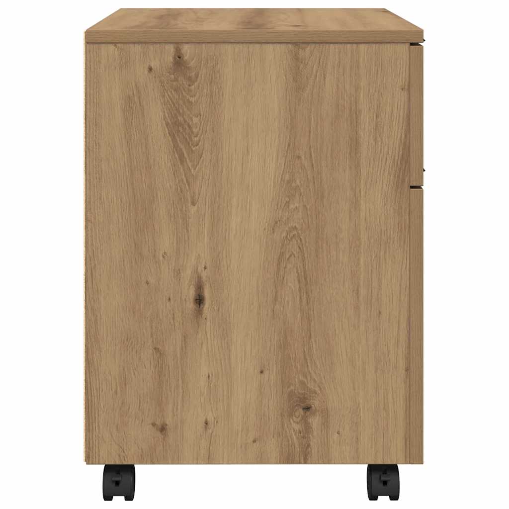 Mobile File Cabinet with Wheels Artisan Oak 45x38x54 cm