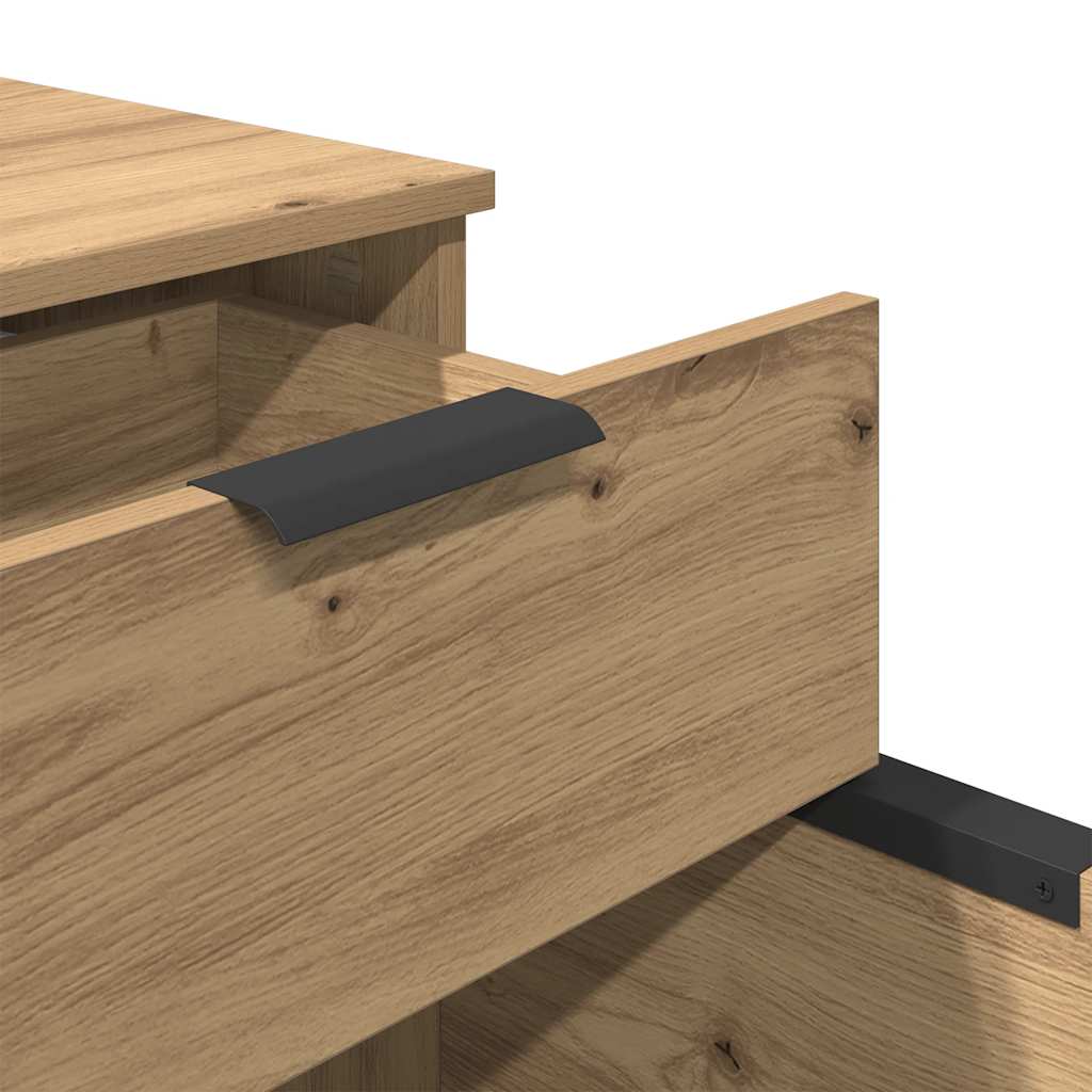 Mobile File Cabinet with Wheels Artisan Oak 45x38x54 cm
