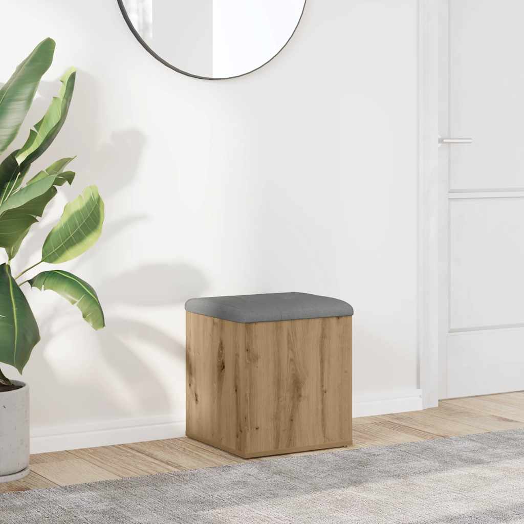 Storage Bench Artisan Oak 42x42x45 cm Engineered Wood