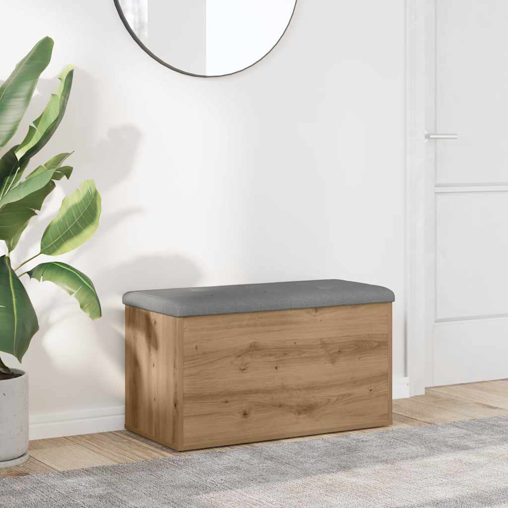 Storage Bench Artisan Oak 82x42x45 cm Engineered Wood