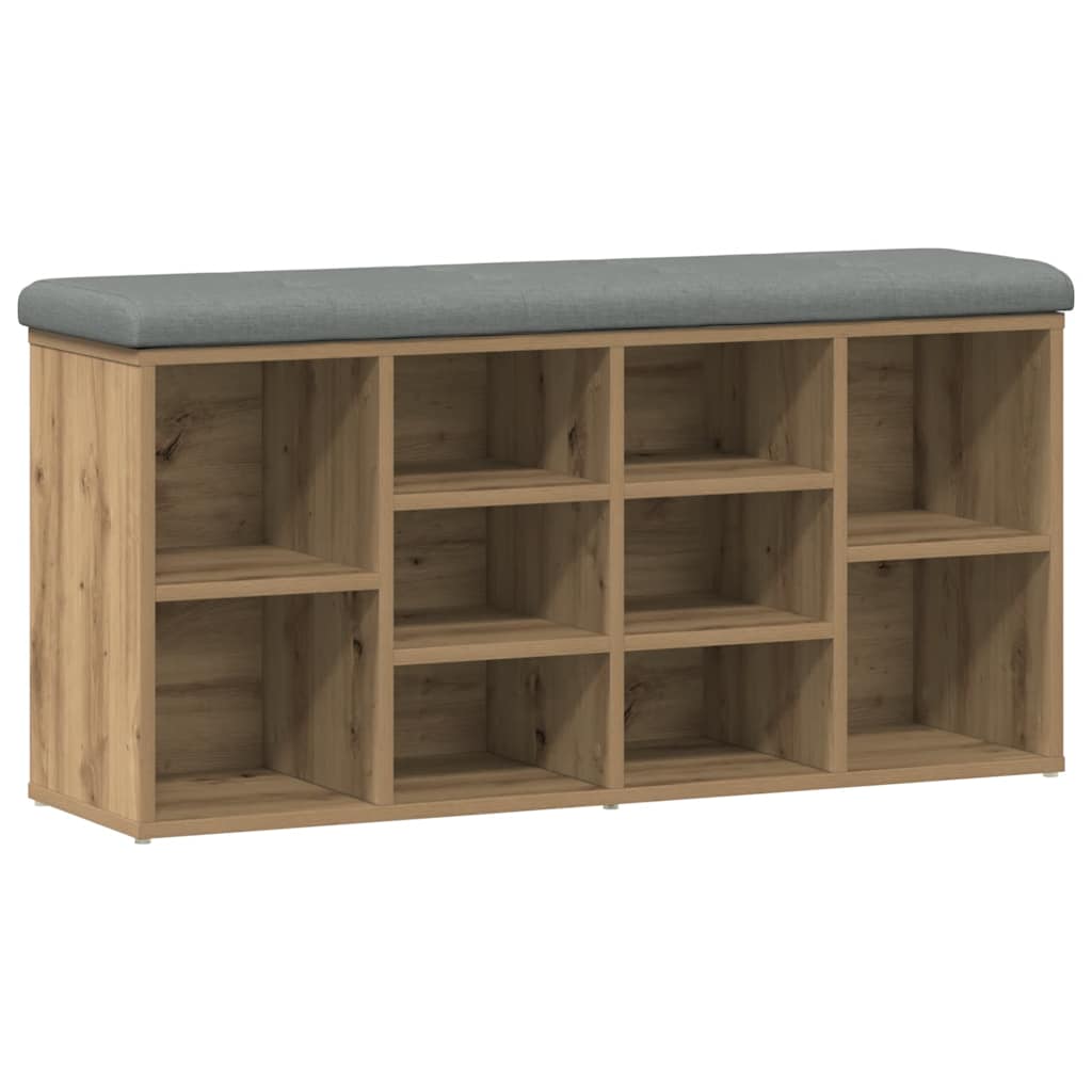 Shoe Bench Artisan Oak 102x32x50 cm Engineered Wood