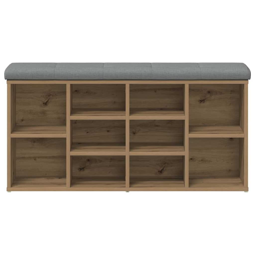 Shoe Bench Artisan Oak 102x32x50 cm Engineered Wood