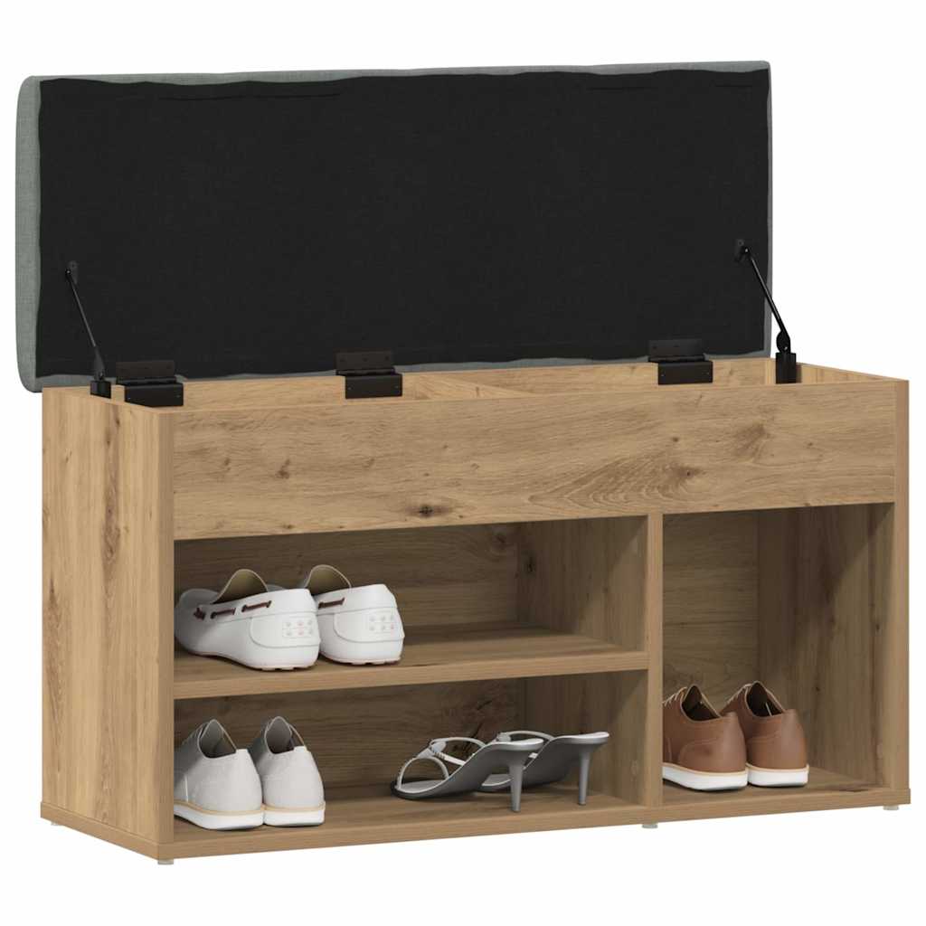 Shoe Bench Artisan Oak 82x32x45.5 cm Engineered Wood