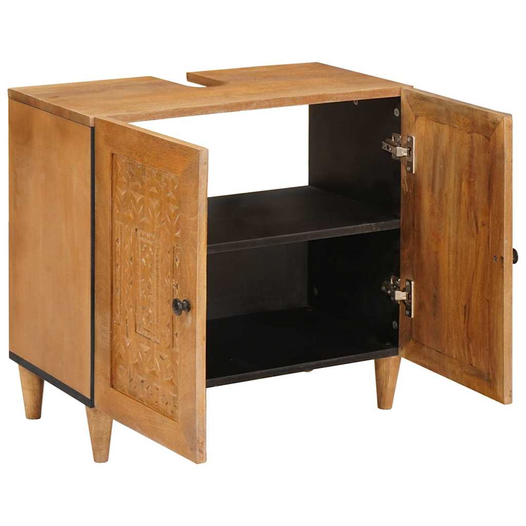 Bathroom Sink Cabinet Light Brown 62 x 33 x 58 cm